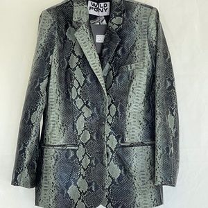 Wild Pony Collection Green Velvet blazer jacket Brand New with Tags Size Small